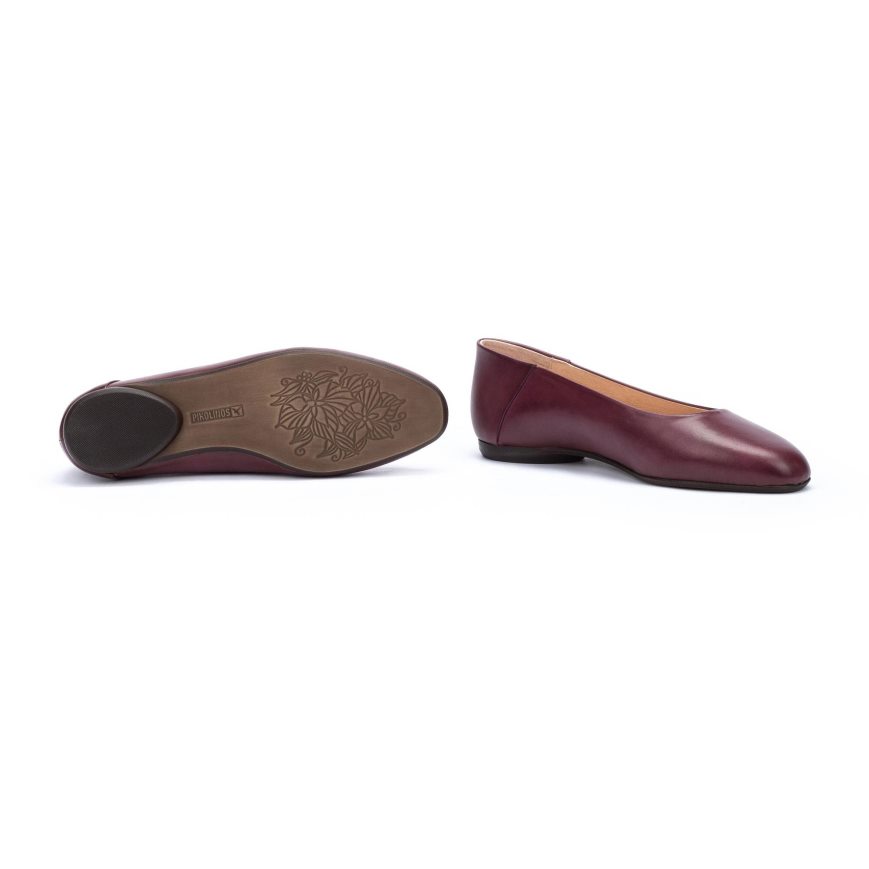 Women's Pikolinos ALMERIA Ballet Flats Burgundy | NZ E9528A7